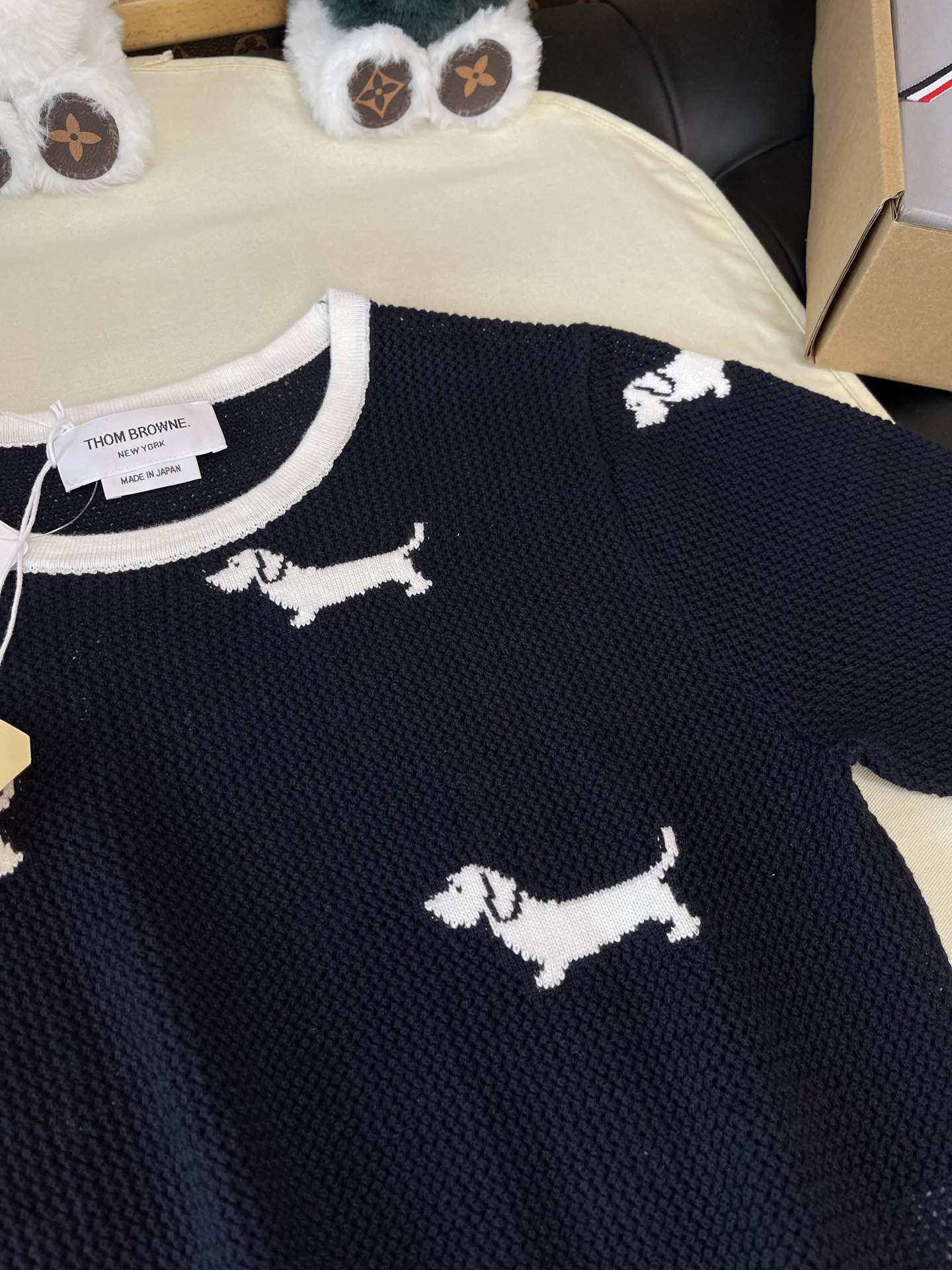 All-Over Dachshund Knit Top — product photograph