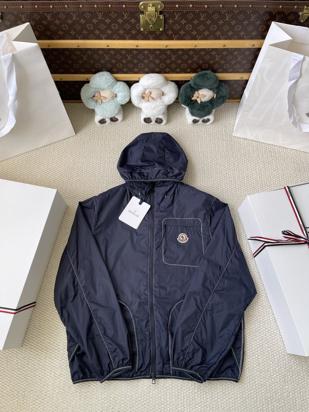 Badge-Pocket Half-Zip Anorak — product photograph