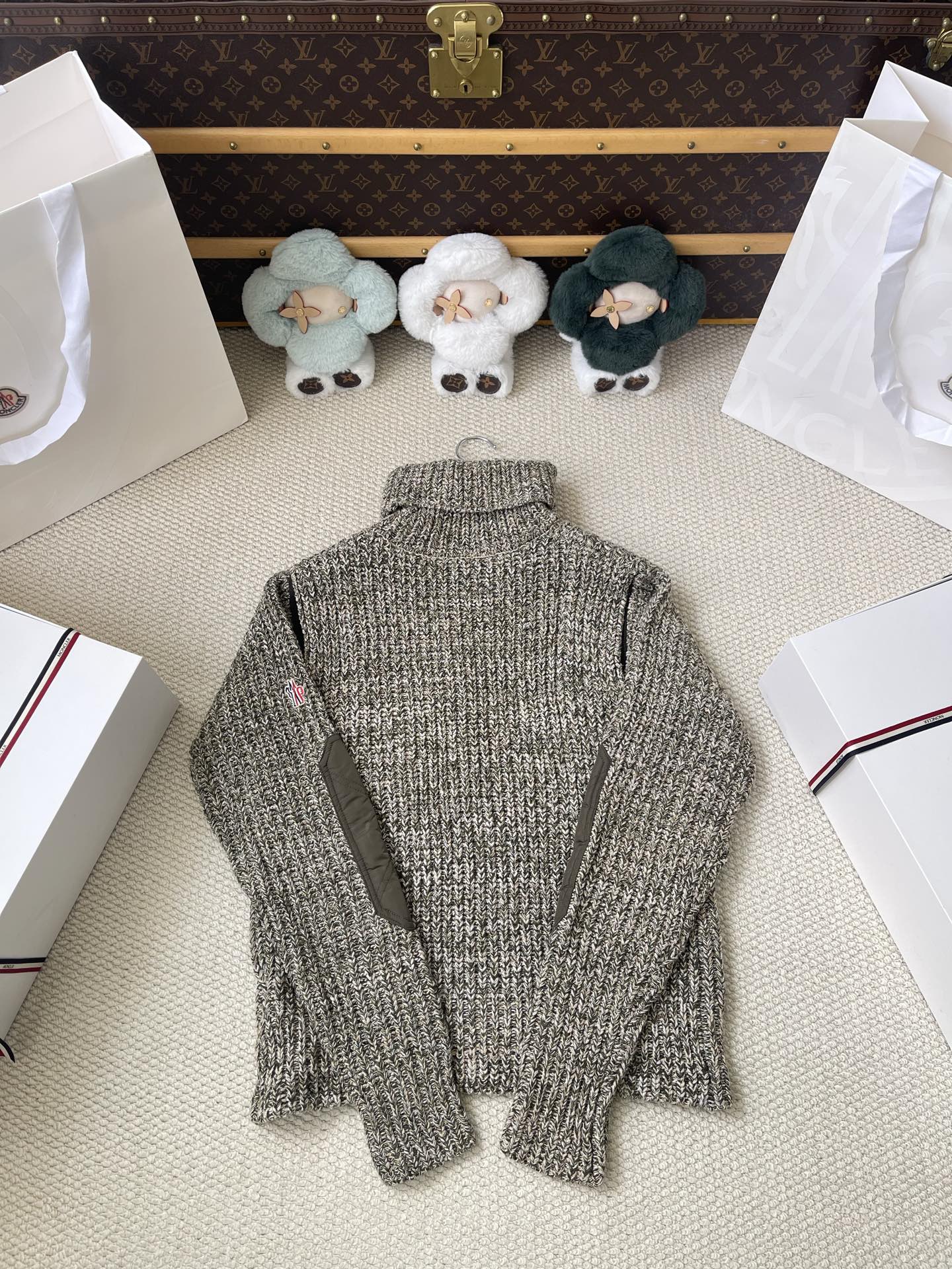 Elbow-Patch Turtleneck Sweater — product photograph