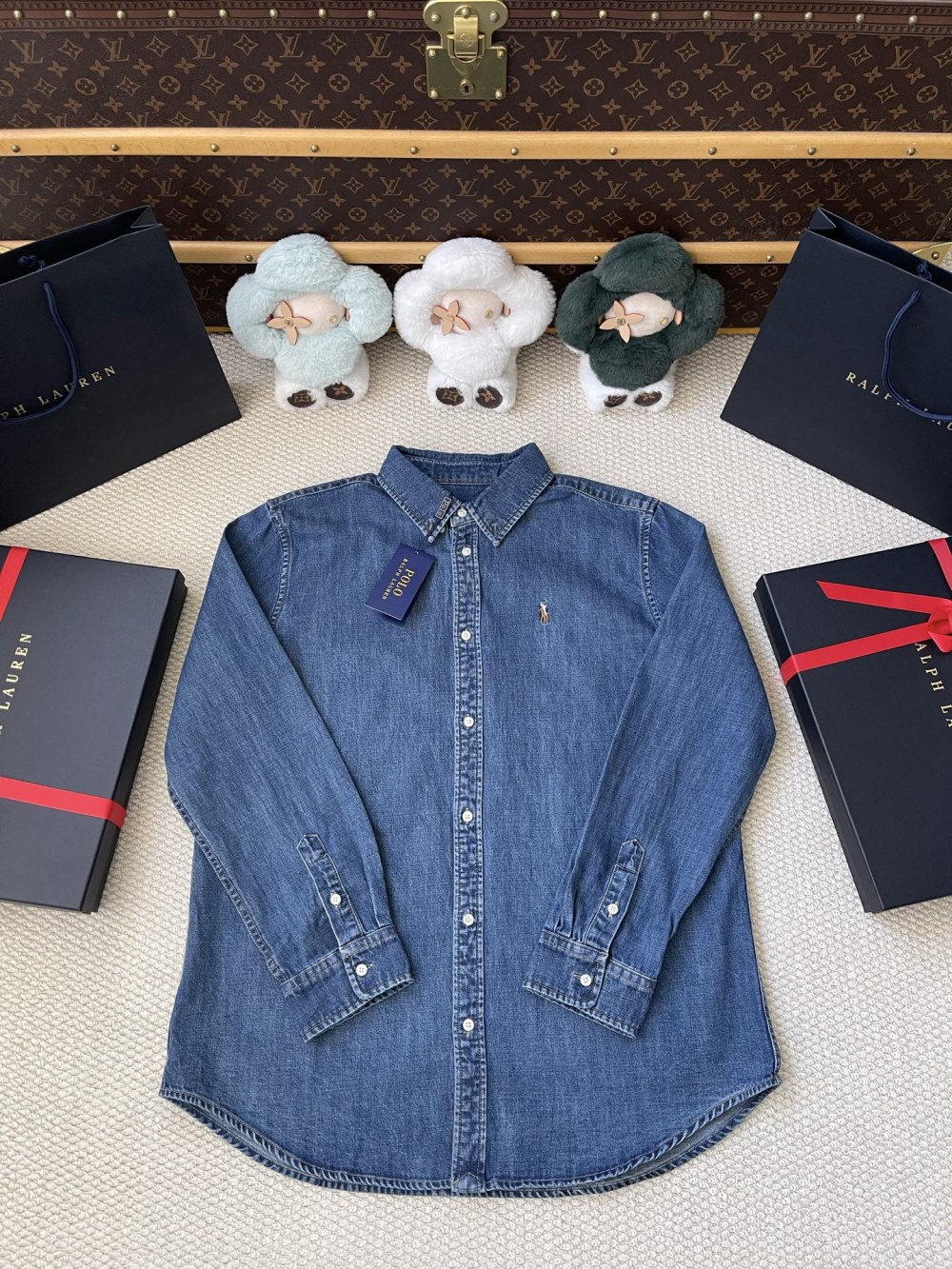 Pony-Embroidered Denim Shirt — product photograph