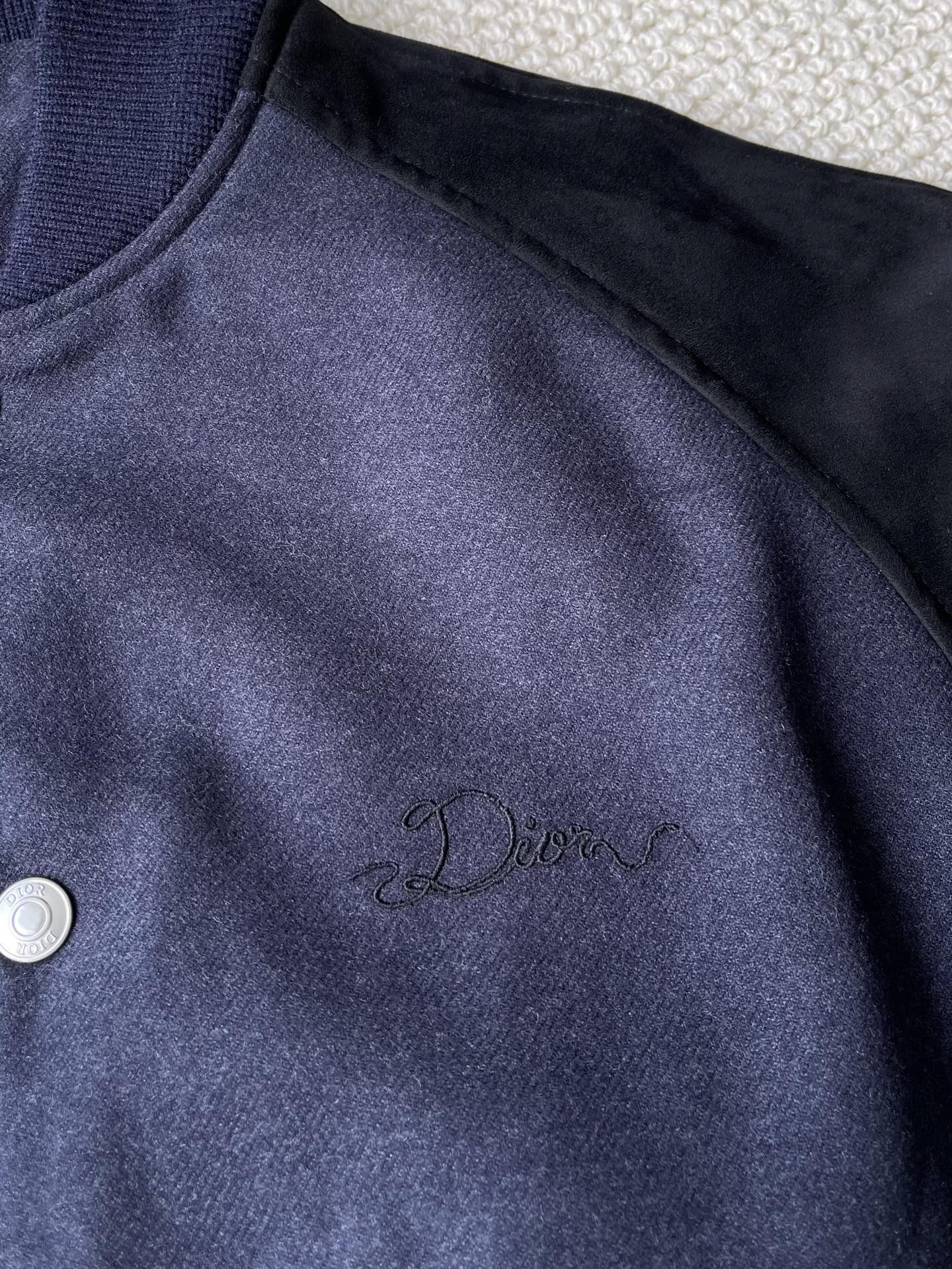 Script-Back Varsity Bomber Jacket — product photograph