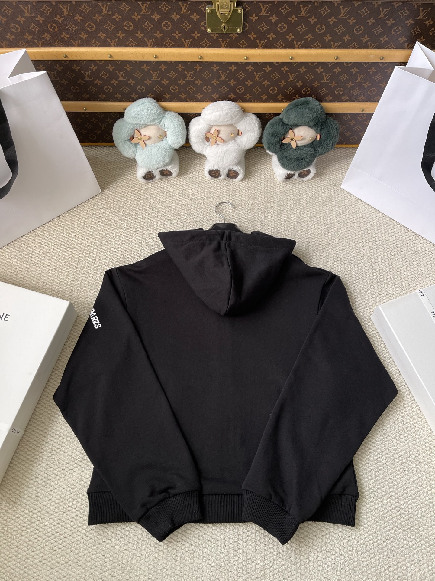 Rounded-Wordmark Zip Hoodie — product photograph