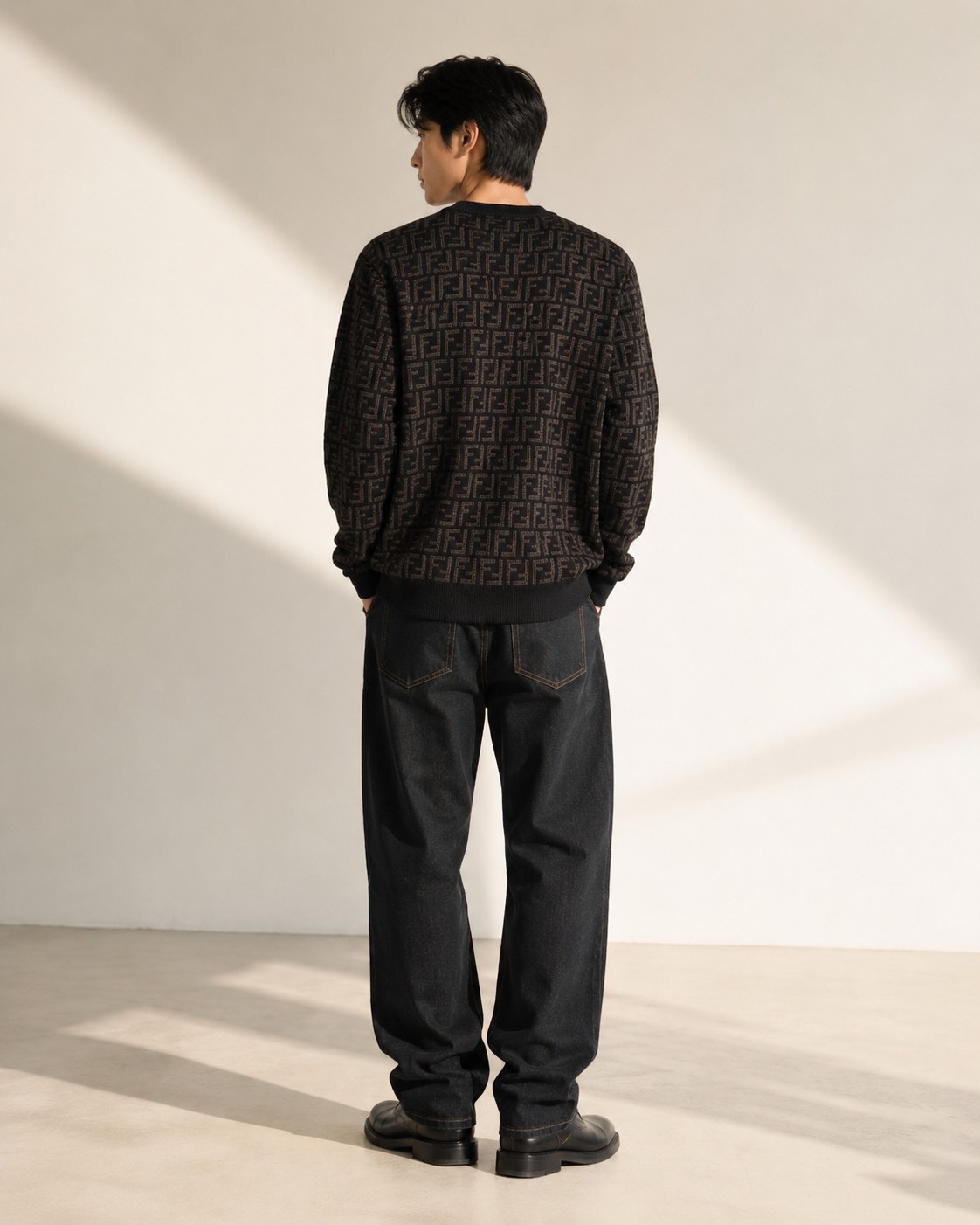 Hem-Label FF Knit Sweater — product photograph