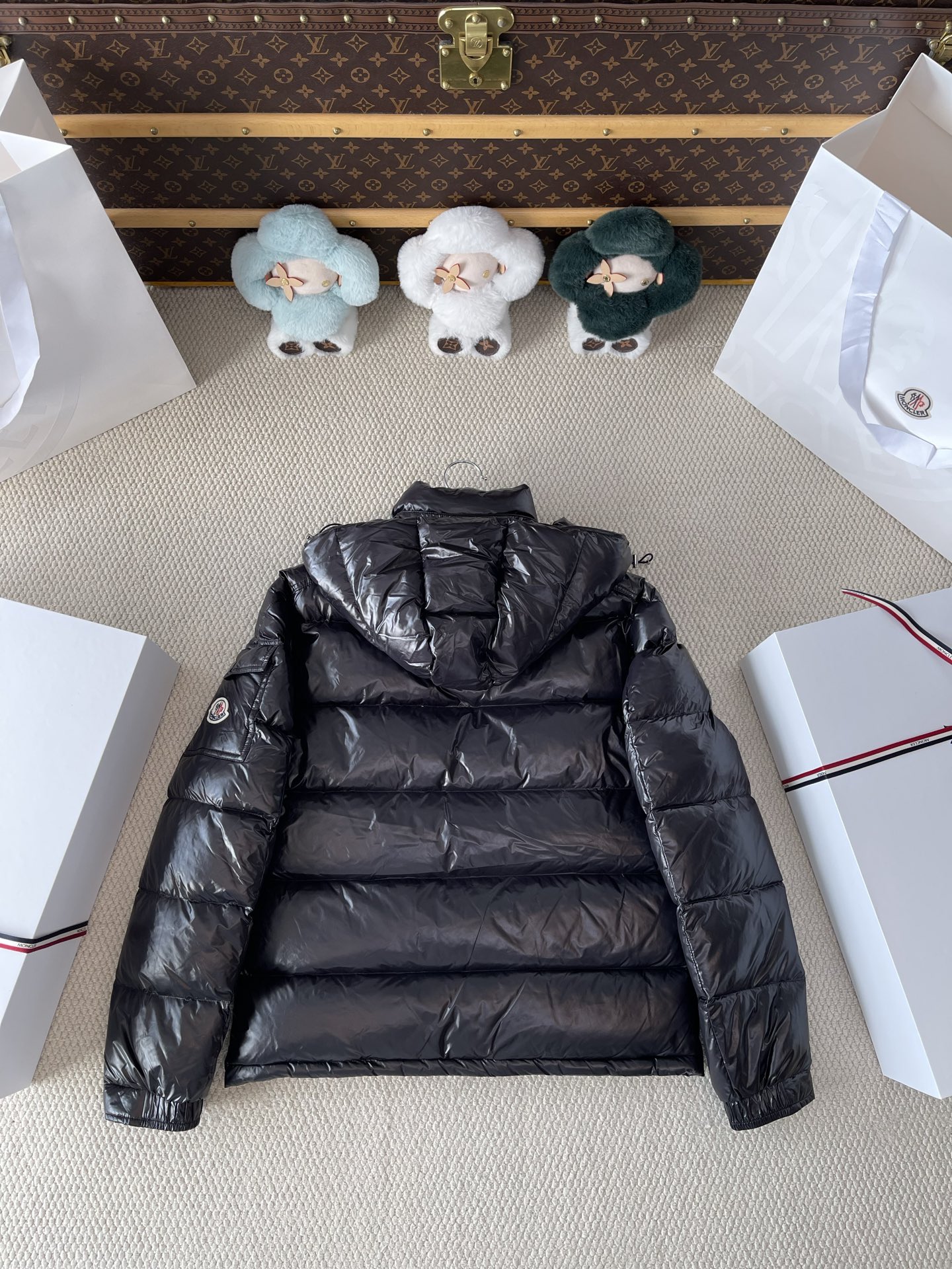 Gloss-Finish Sleeve-Pocket Puffer — product photograph