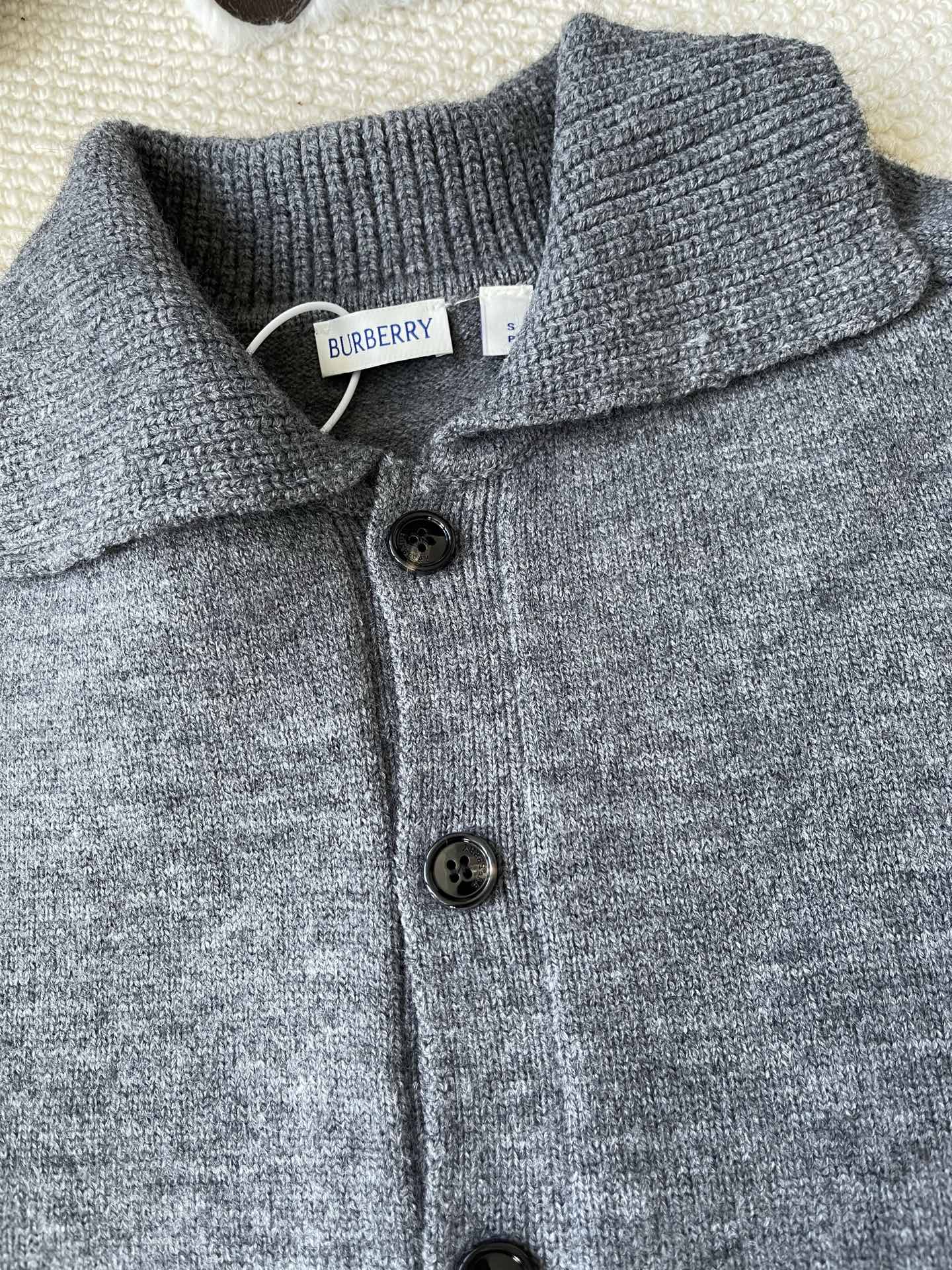 Plain Collared Button Cardigan — product photograph