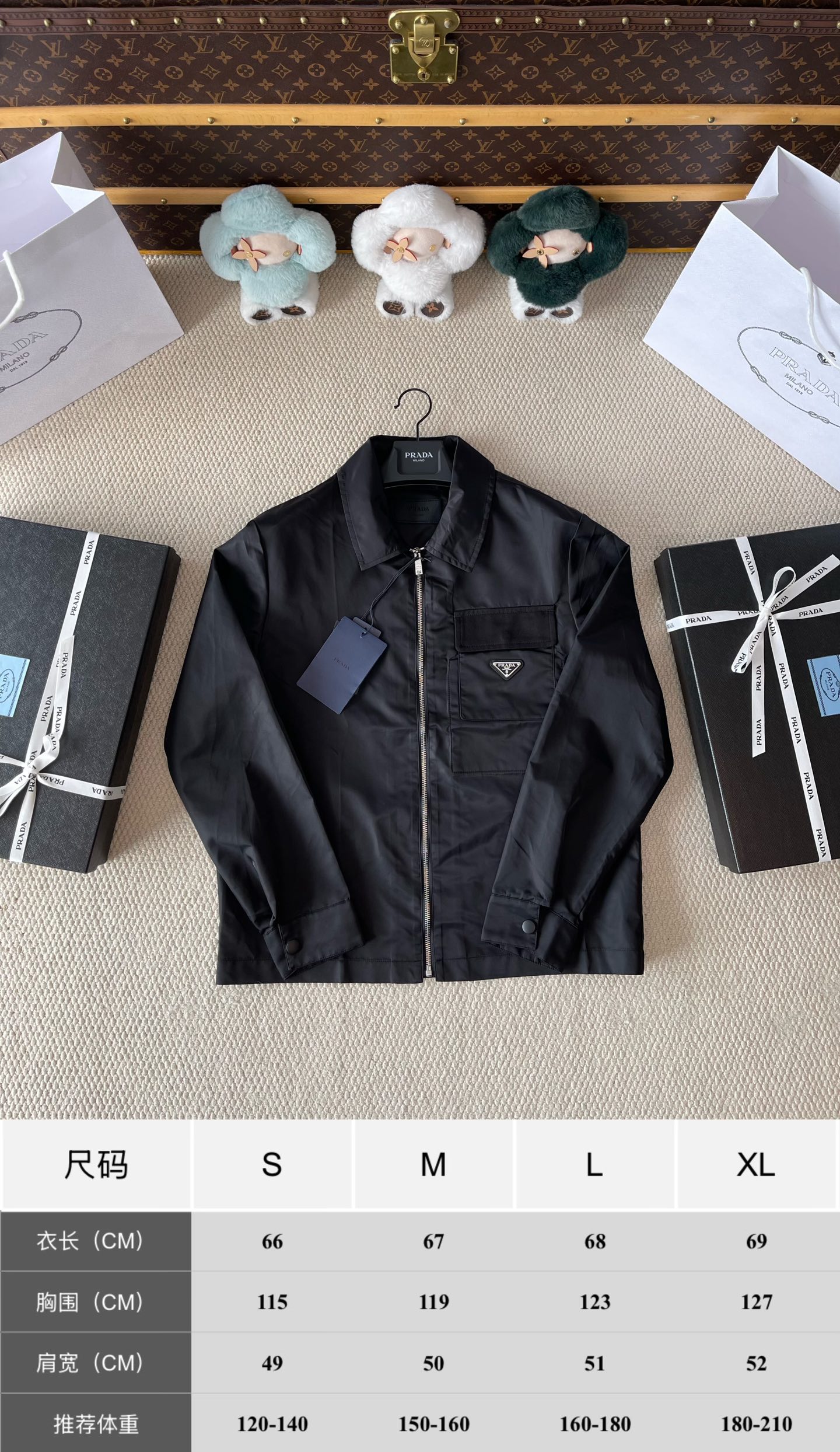 Triangle Patch-Pocket Zip Jacket — product photograph