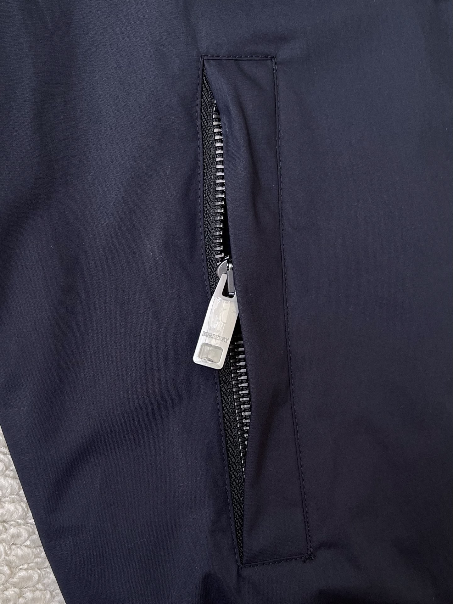 Contrast-Collar Horse-Logo Blouson — product photograph