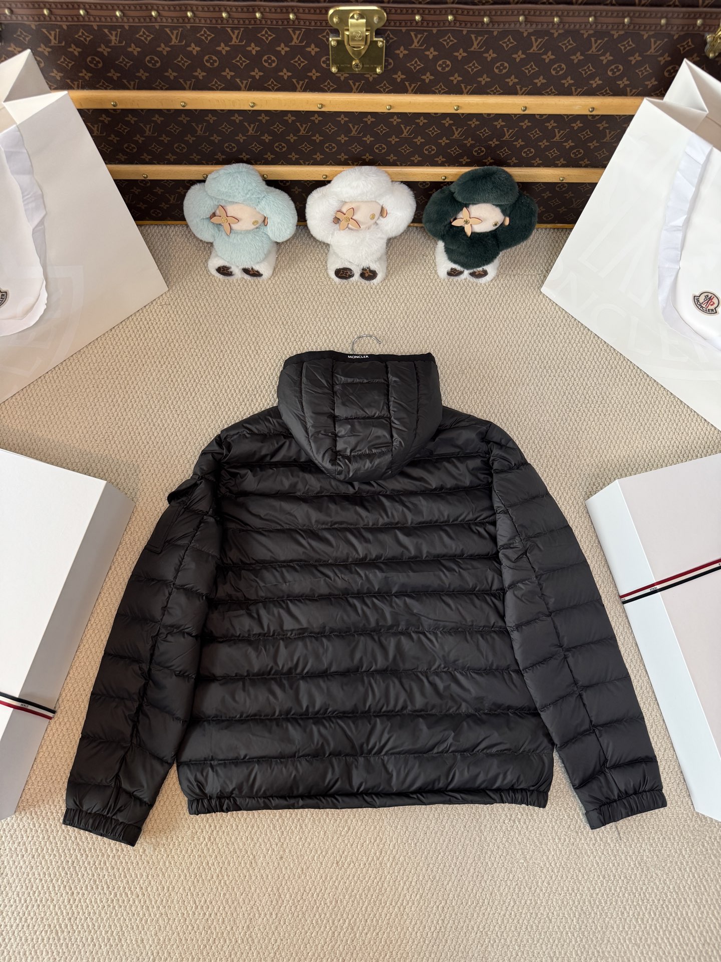 Fine-Quilt Hooded Puffer — product photograph