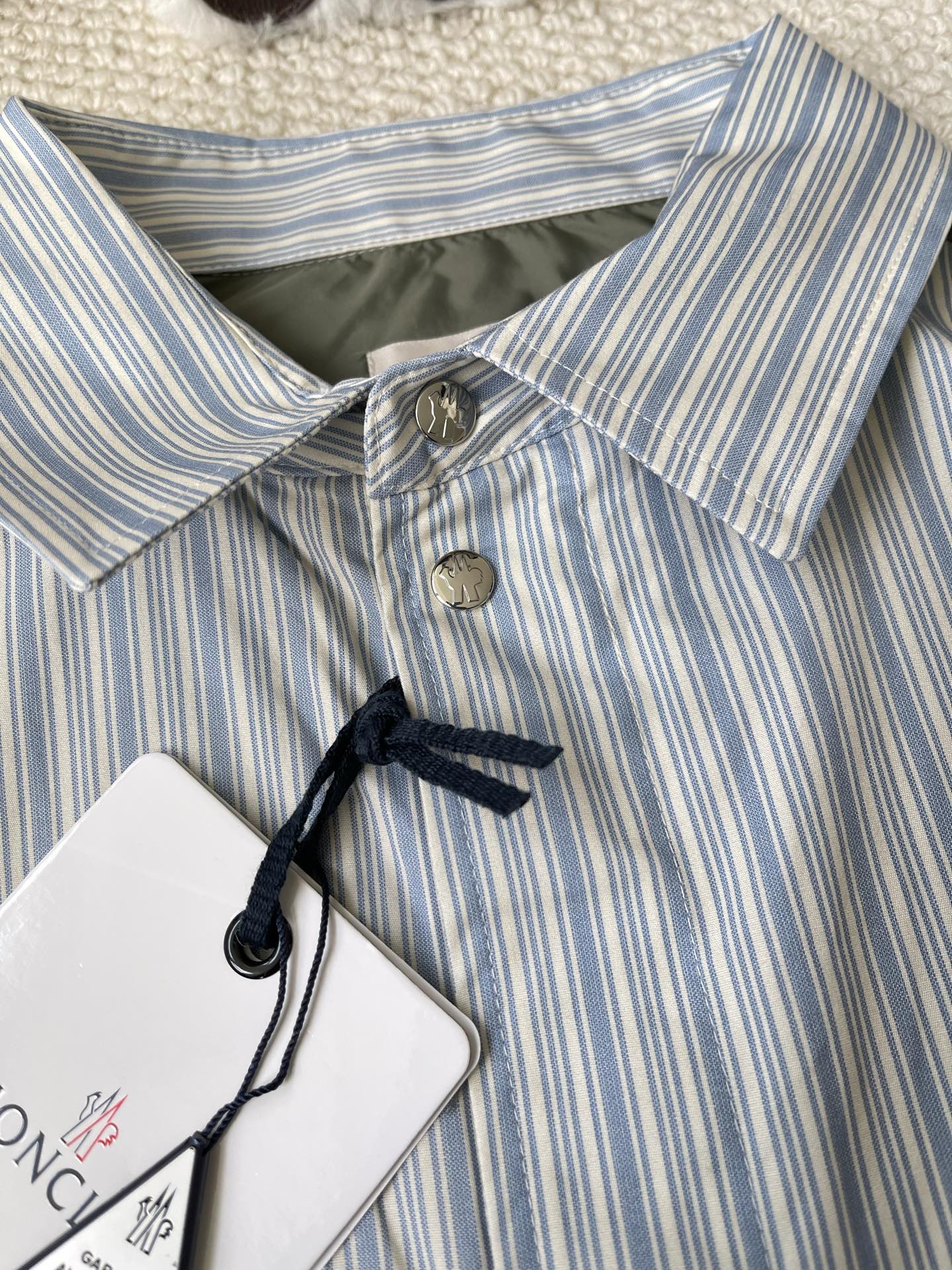 Contrast-Back Striped Shirt — product photograph