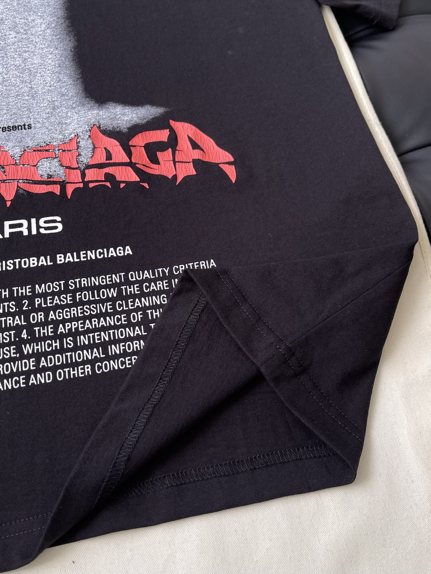 Red Wordmark Photo-Print T-Shirt — product photograph