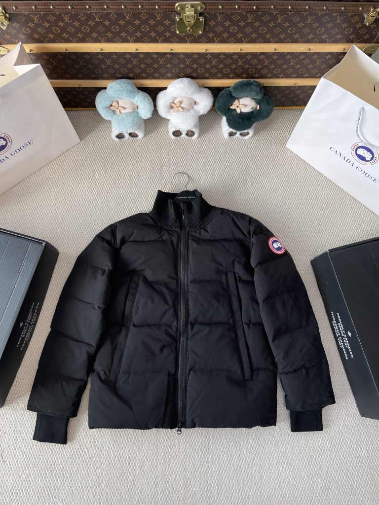 Rib-Collar Quilted Jacket — product photograph