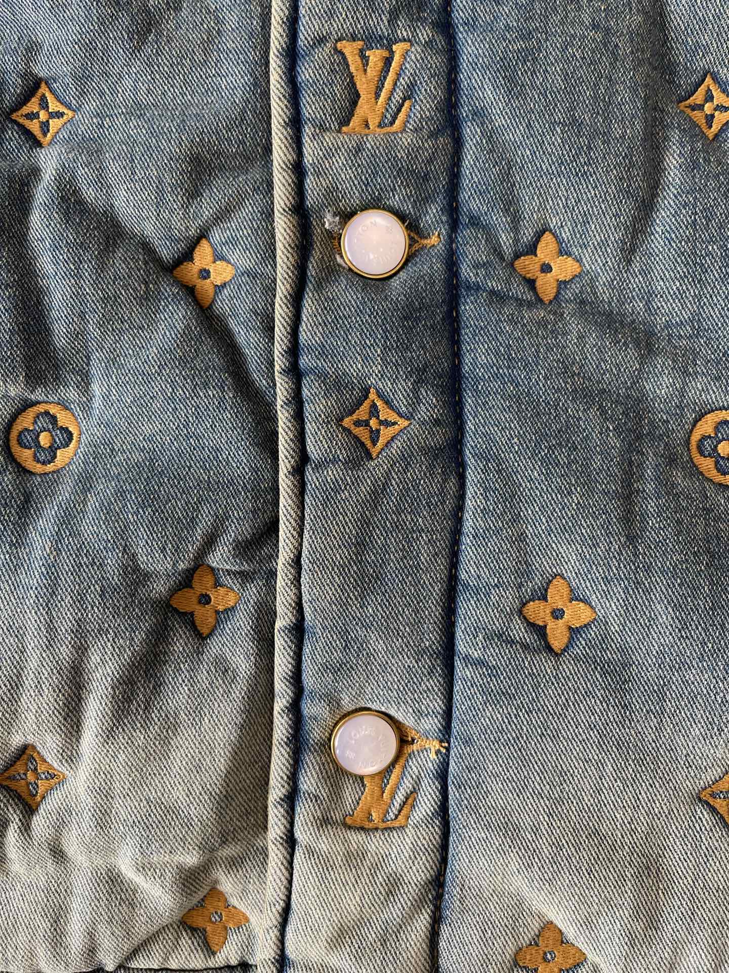 Monogram Quilted Denim Jacket — product photograph