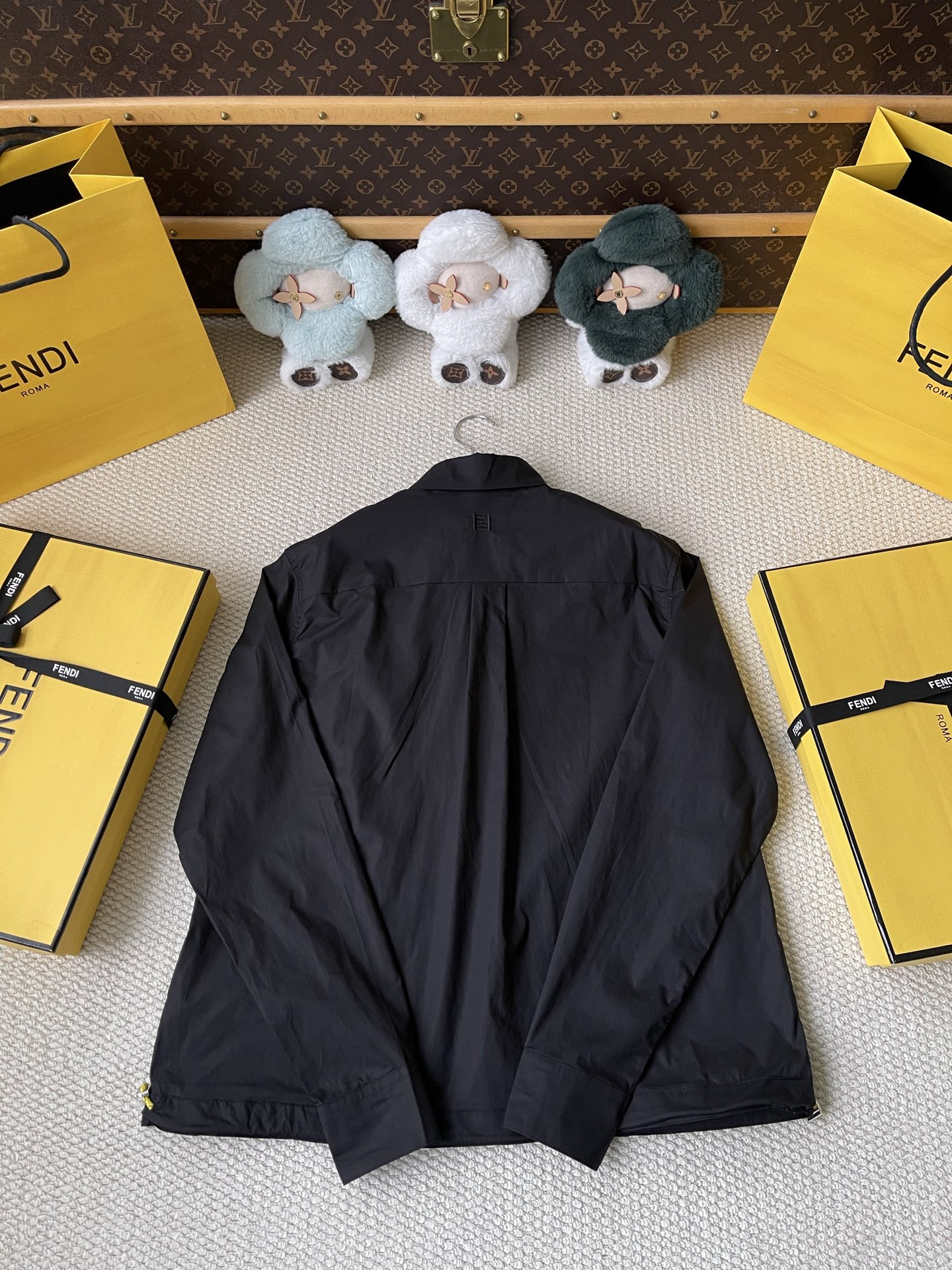 Yellow-Detail Utility Overshirt — product photograph