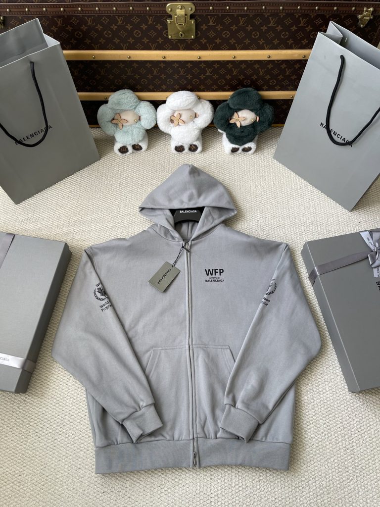 WFP Text-Back Zip Hoodie — product photograph