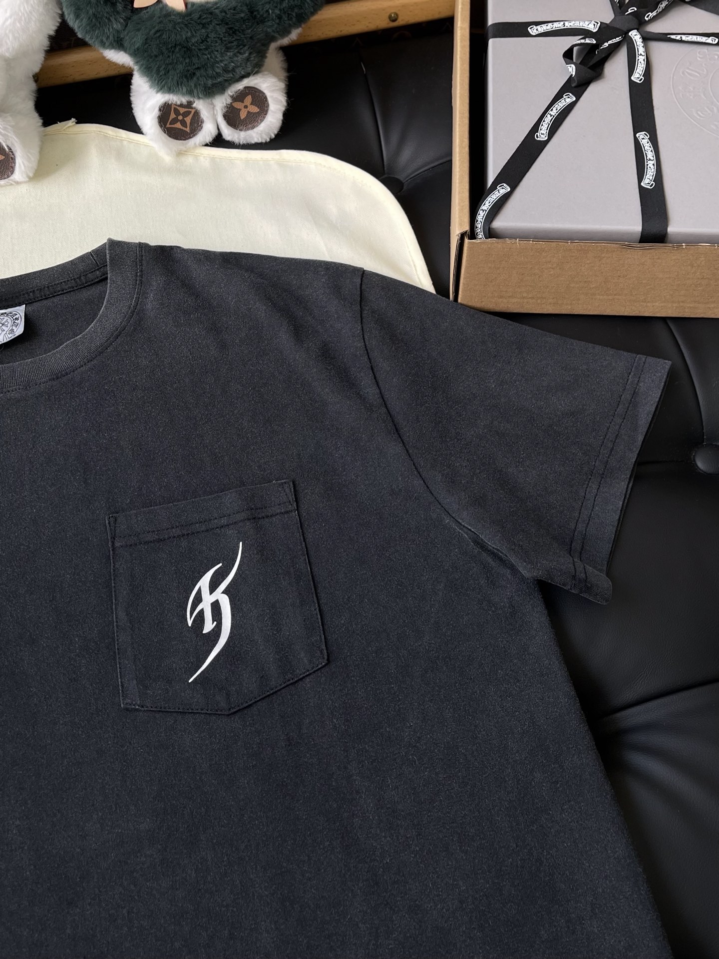 Gothic Monogram Pocket T-Shirt — product photograph