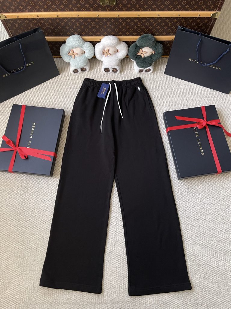Pony-Embroidered Wide-Leg Sweatpants — product photograph