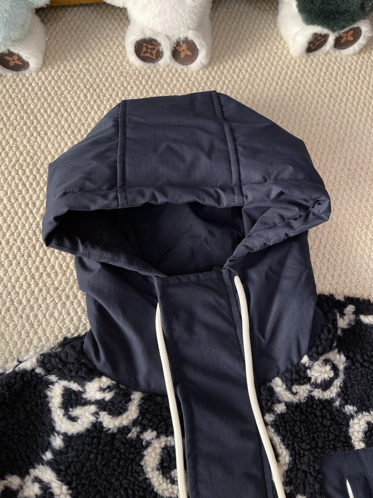 Monogram Hooded Knit Jacket — product photograph