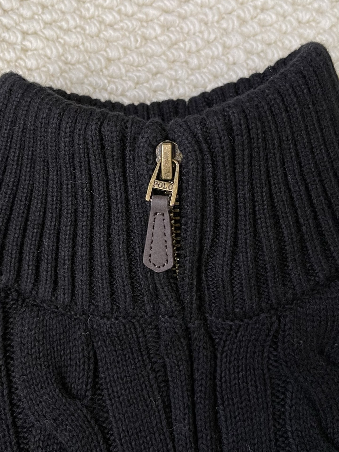 Cable-Knit Quarter-Zip Sweater — product photograph