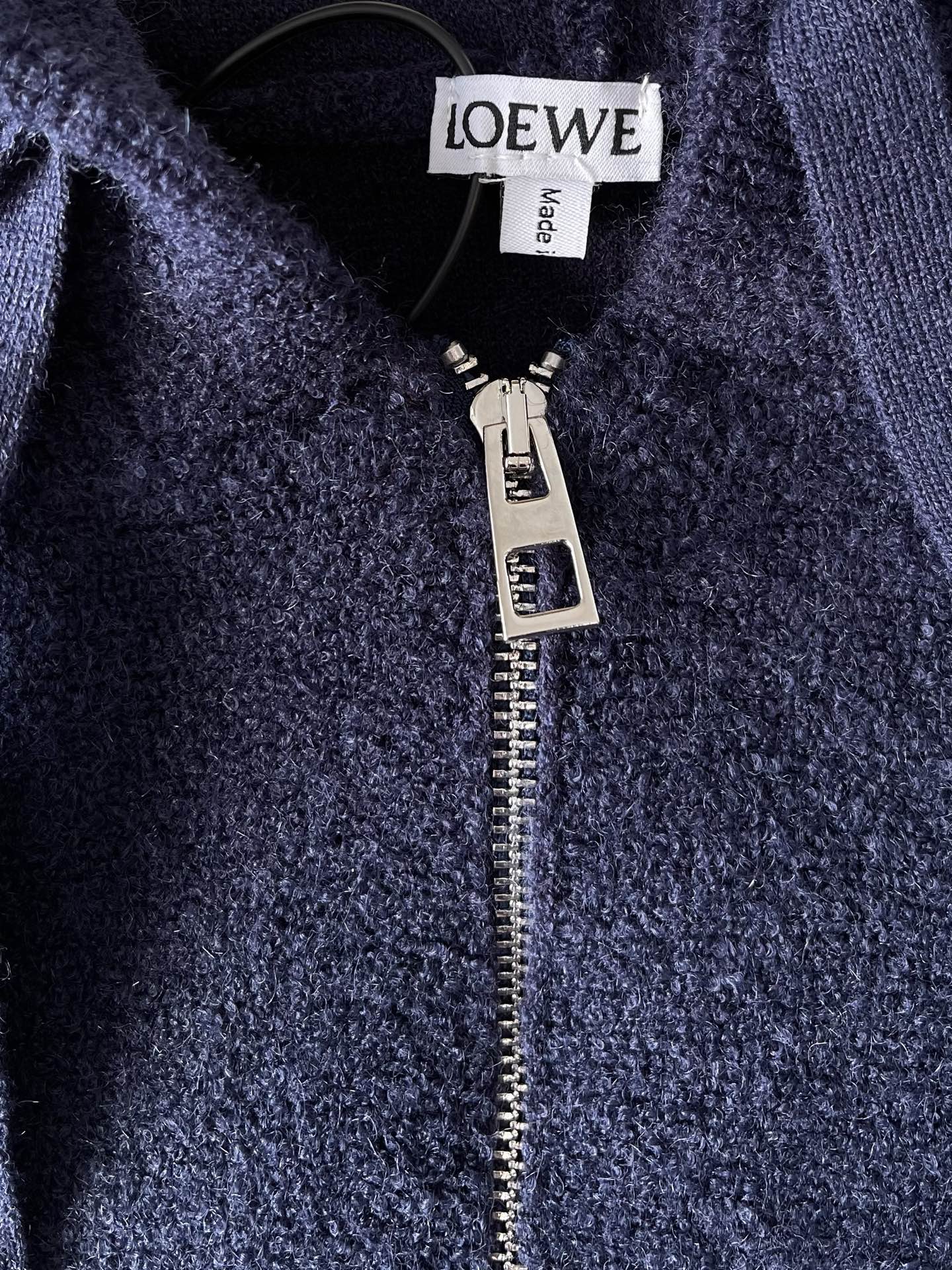 Textured Anagram Zip-Up Hoodie — product photograph