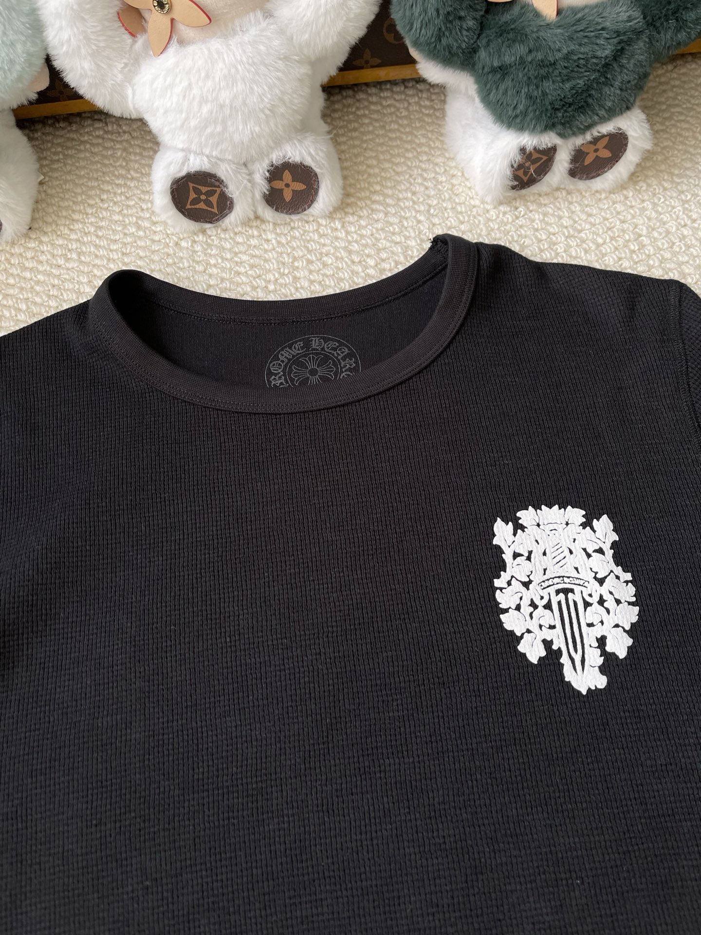 Floral Crest-Back Crewneck T-Shirt — product photograph