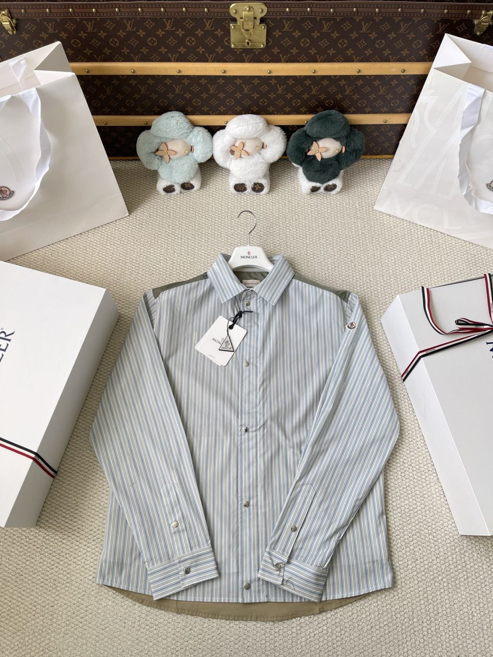 Contrast-Back Striped Shirt — product photograph