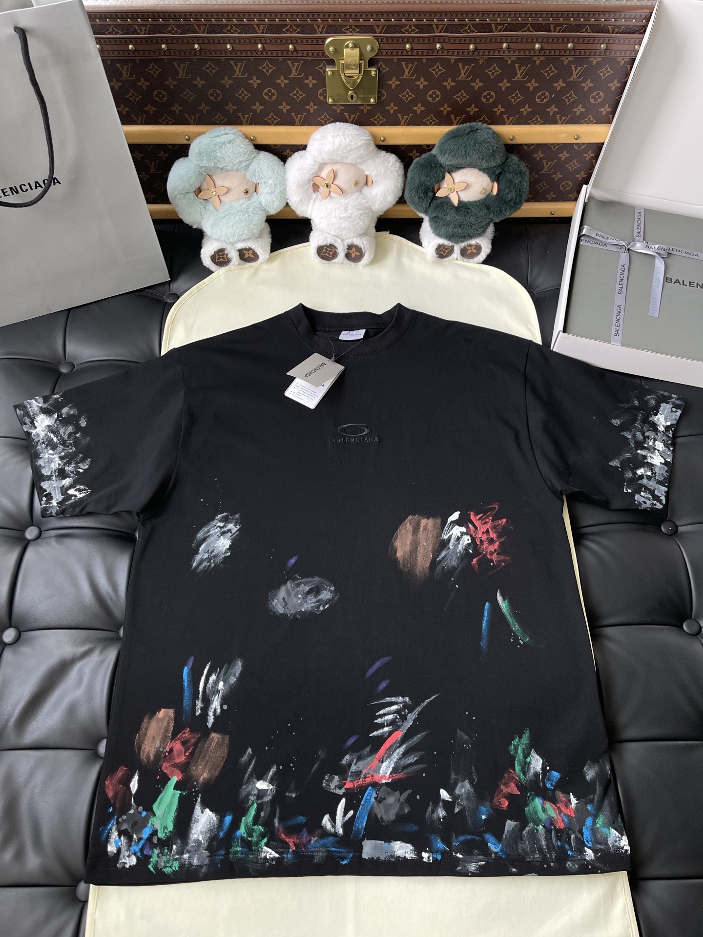 Floral Border Crewneck T-Shirt — product photograph