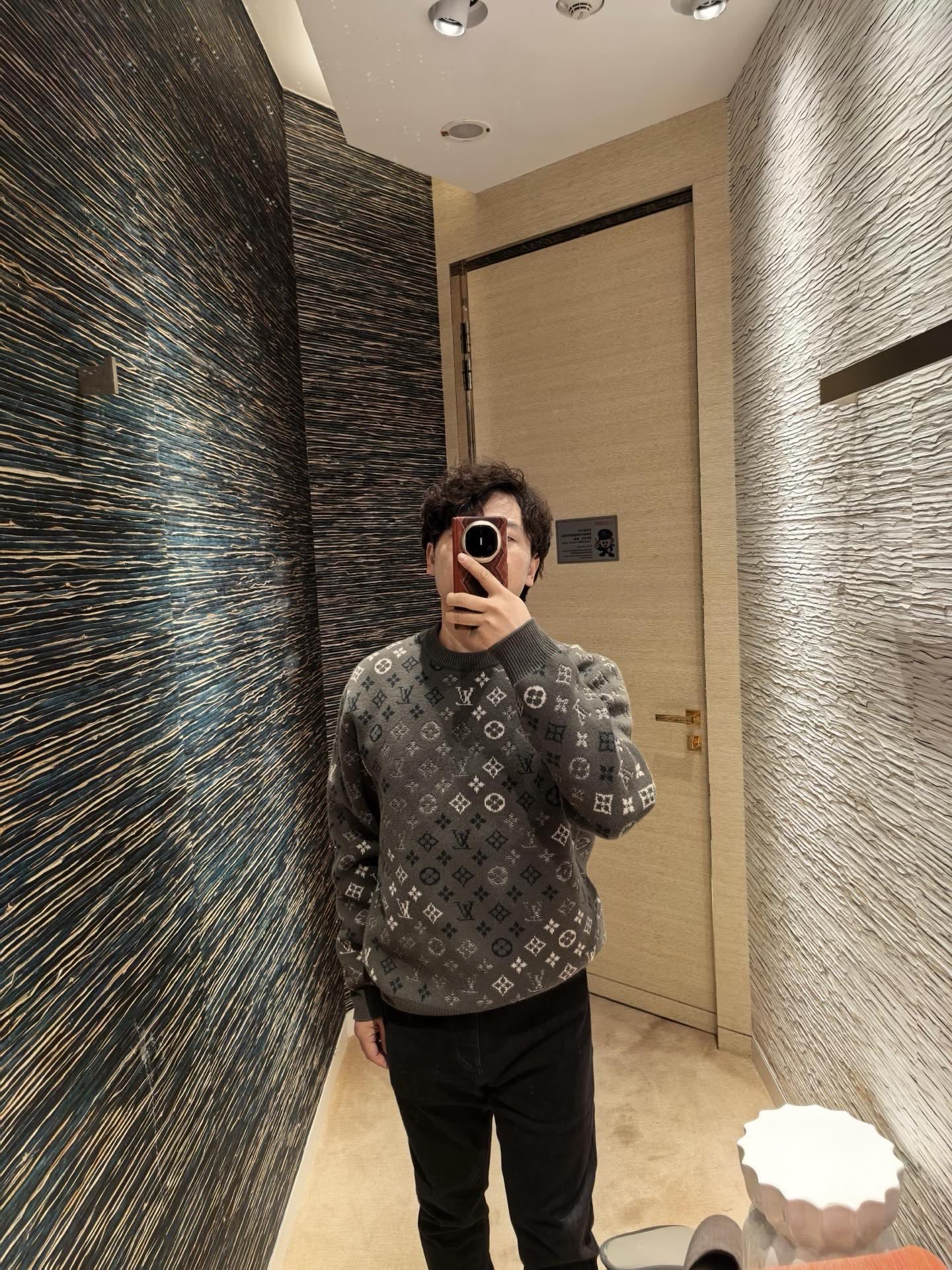 Allover Monogram Crewneck Sweater — product photograph