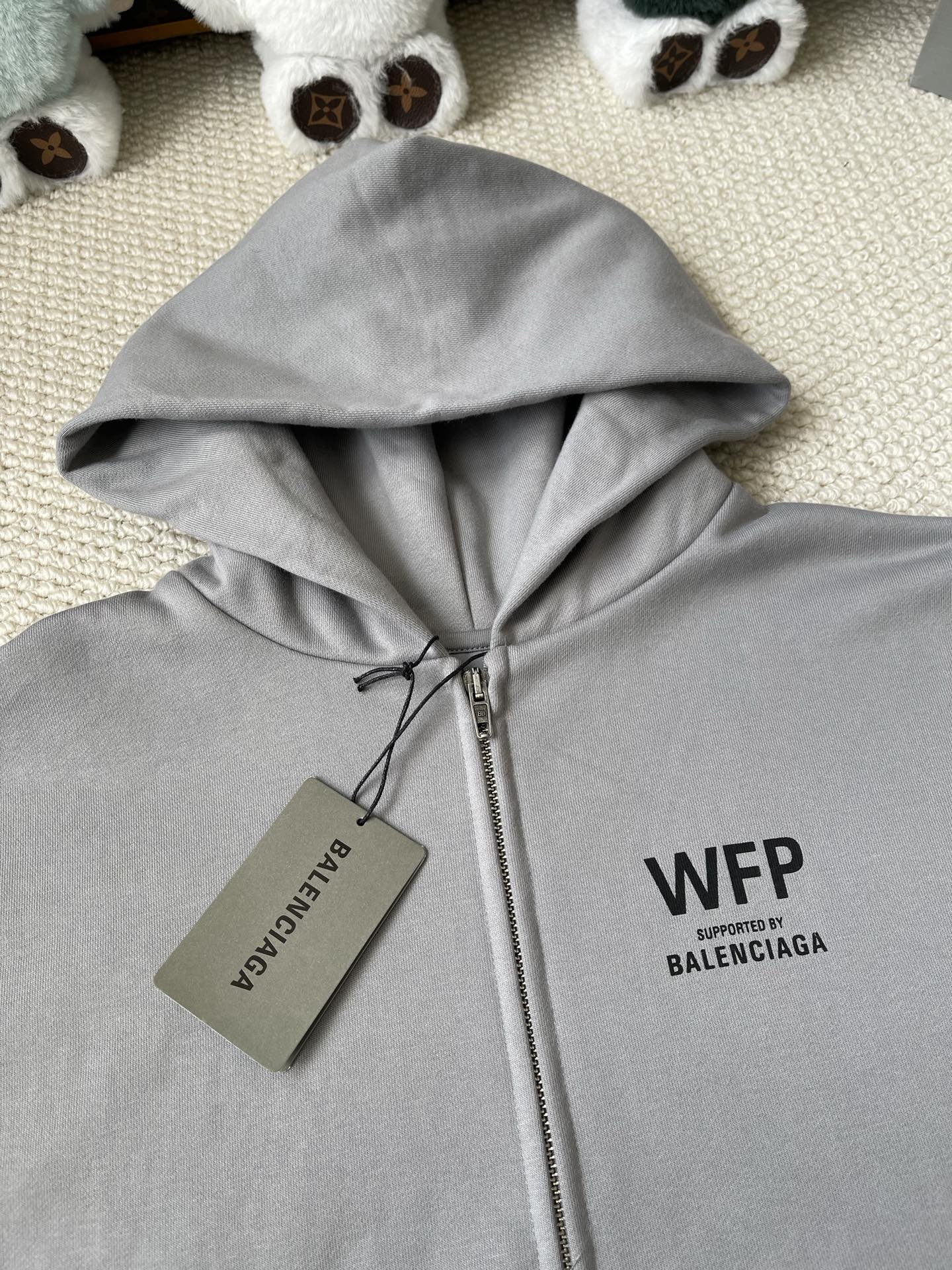 WFP Text-Back Zip Hoodie — product photograph