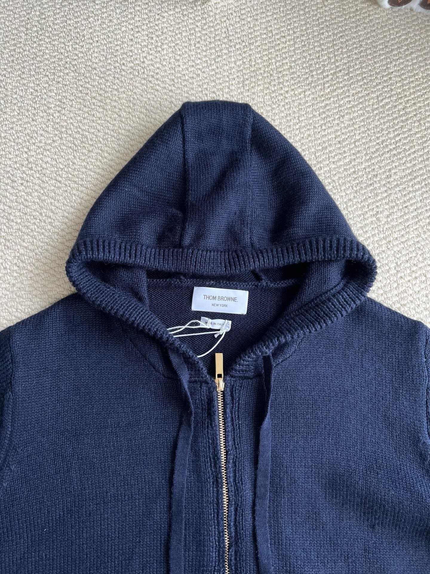 Skeletal-Motif Knit Zip Hoodie — product photograph
