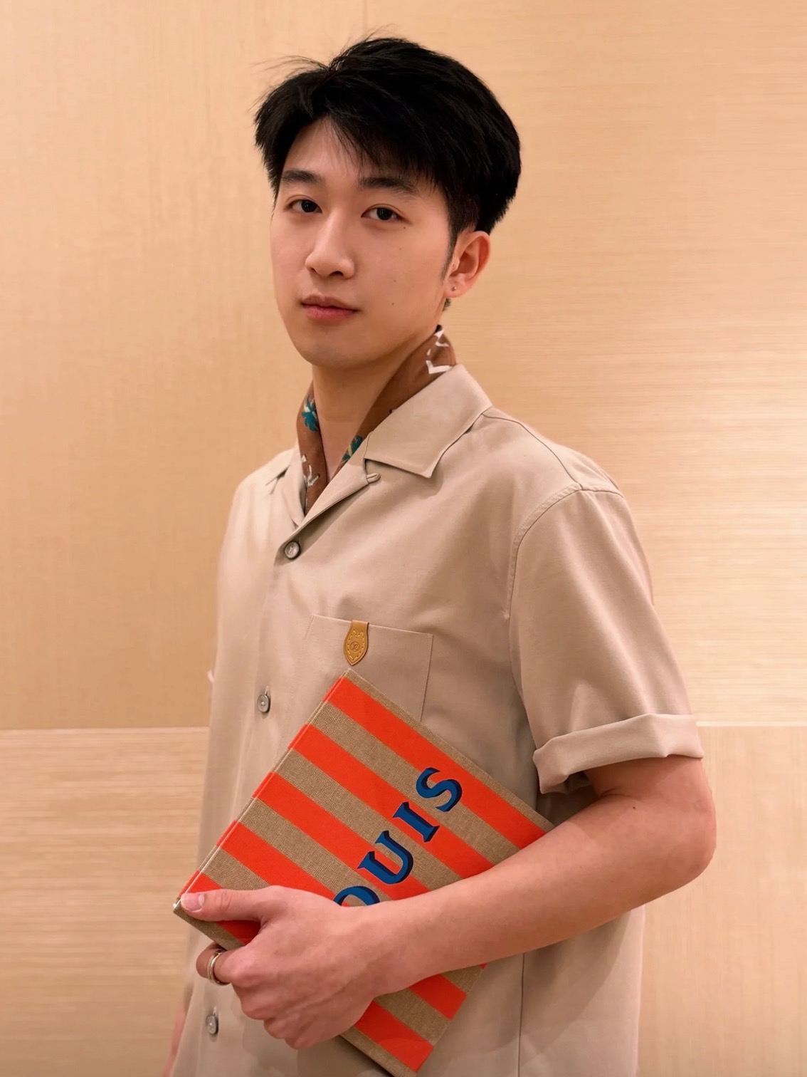 Shield-Pocket Camp-Collar Shirt — product photograph