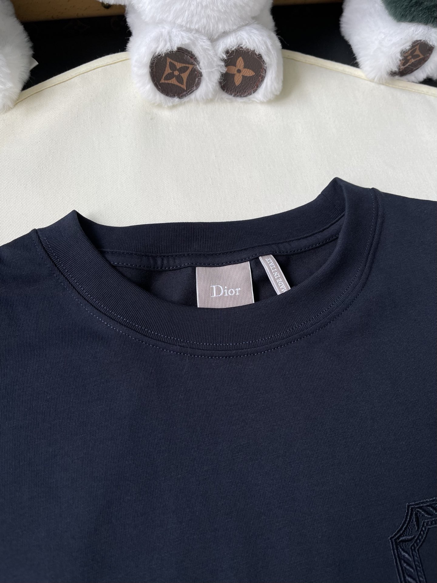 Patch-Emblem Crewneck T-Shirt — product photograph