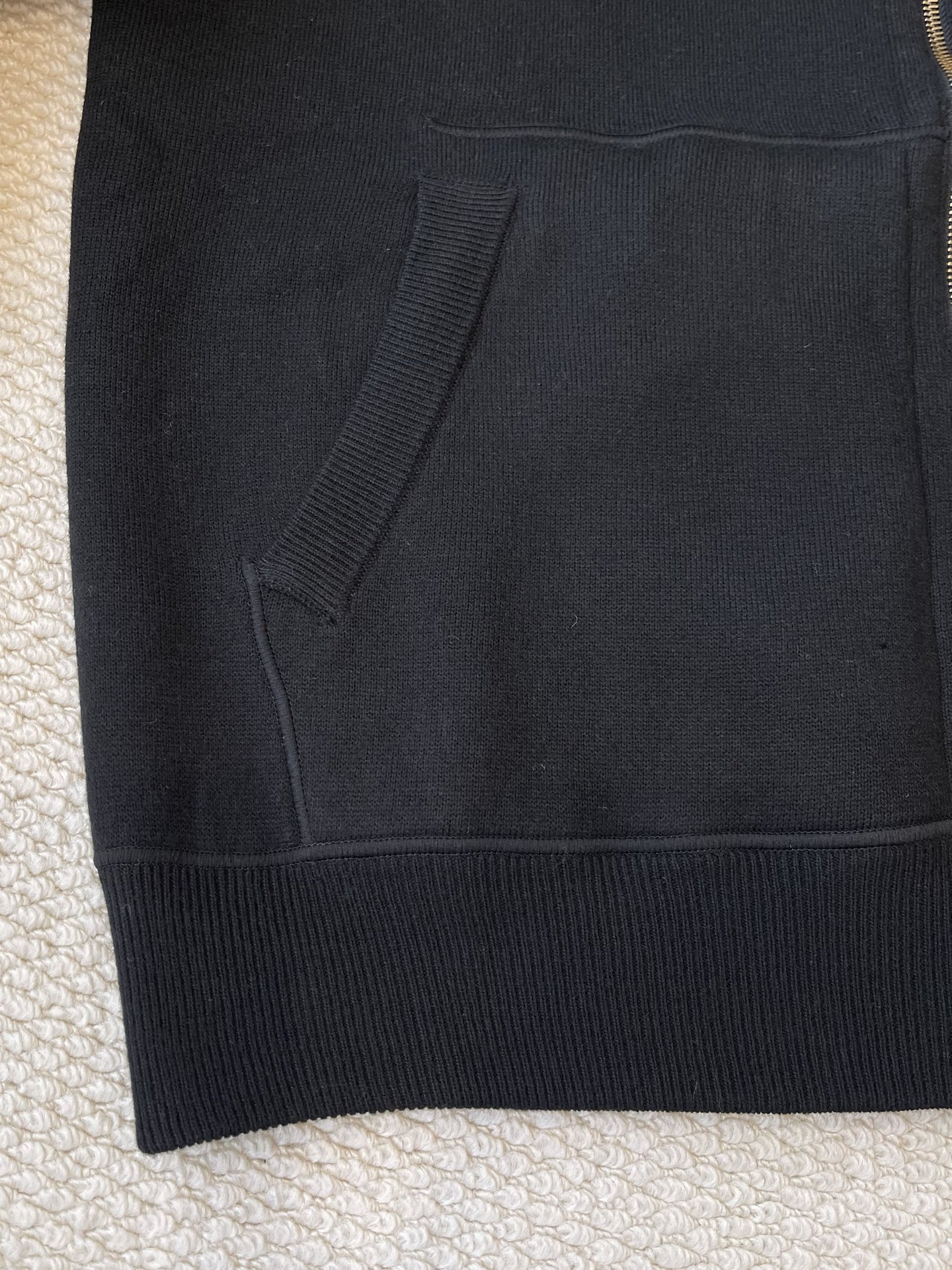 Brown Monogram-Lined Zip Hoodie — product photograph